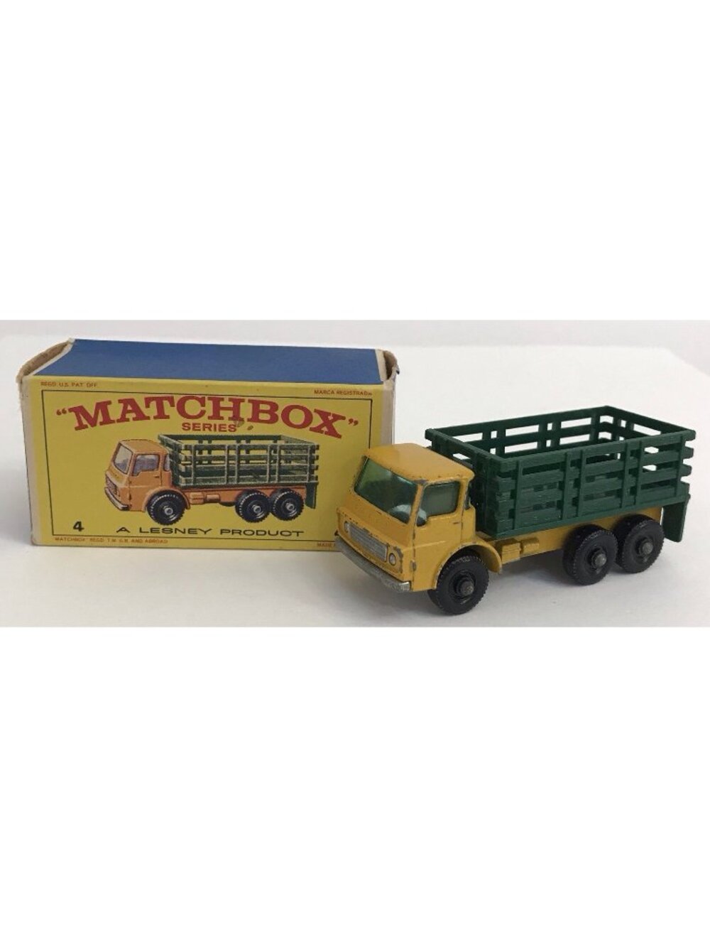 Vintage MATCHBOX Series LESNEY NO. 4 STAKE TRUCK with Original Box